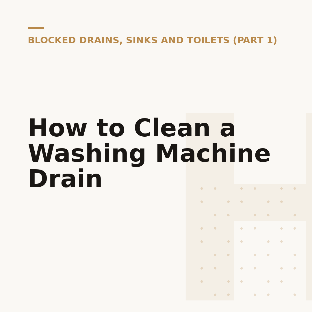 How to Clean a Washing Machine Drain
