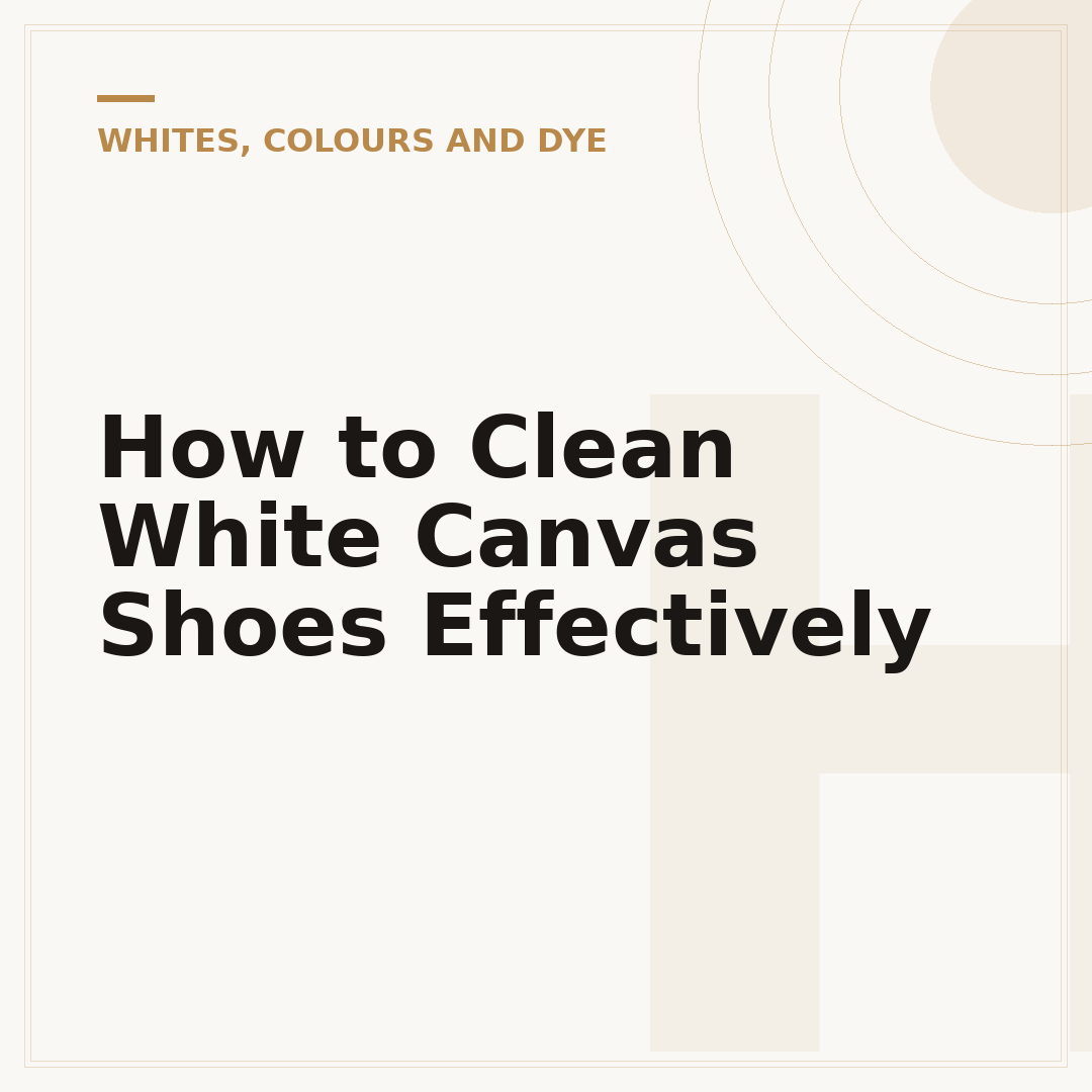 How to Clean White Canvas Shoes Effectively