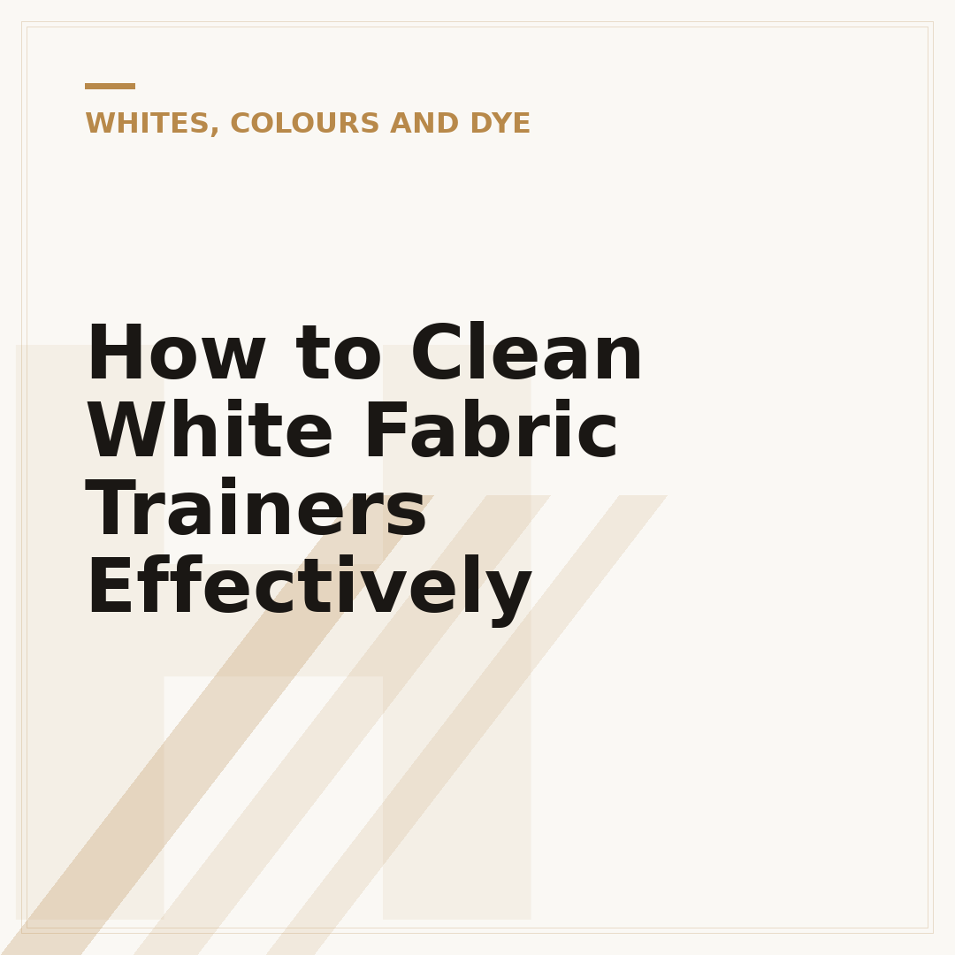 How to Clean White Fabric Trainers Effectively