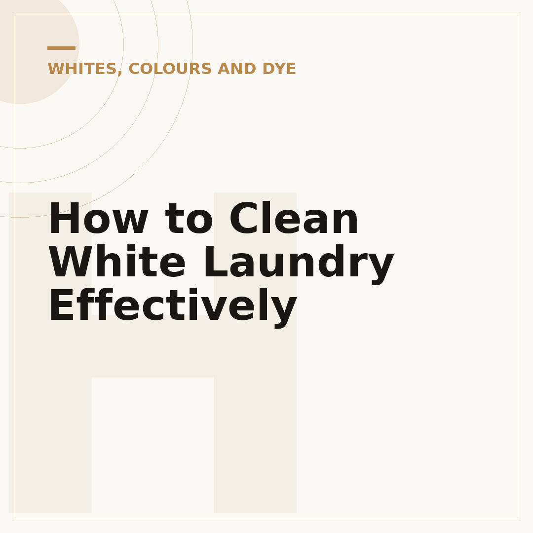 How to Clean White Laundry Effectively