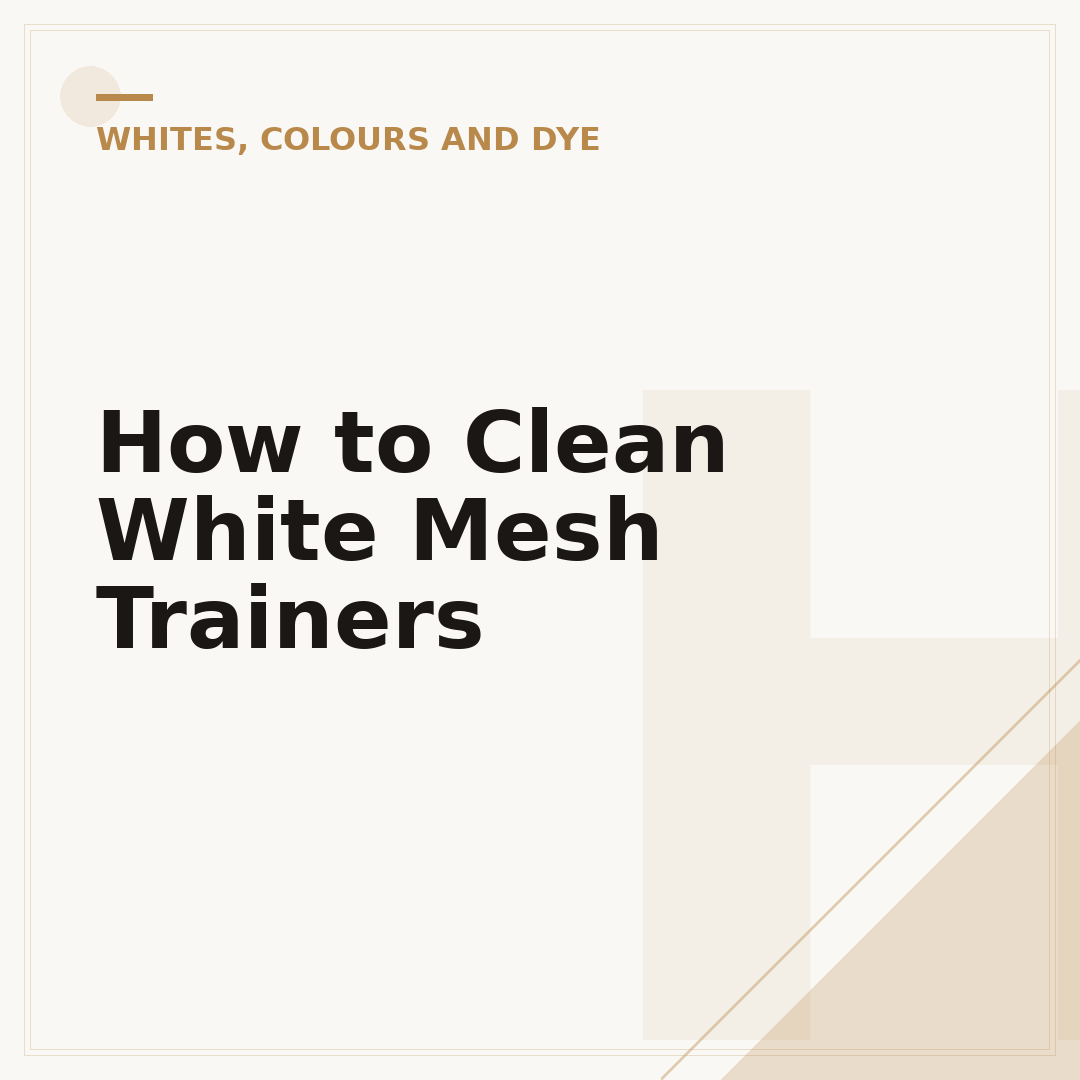How to Clean White Mesh Trainers