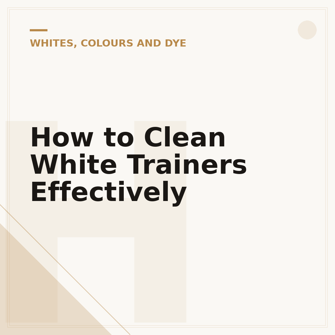 How to Clean White Trainers Effectively