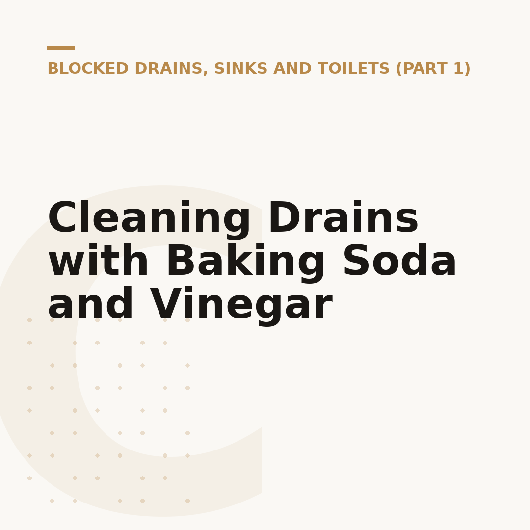 Cleaning Drains with Baking Soda and Vinegar