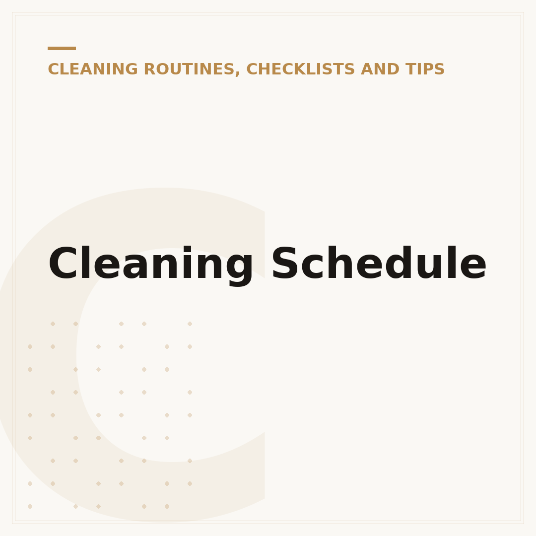 Cleaning Schedule