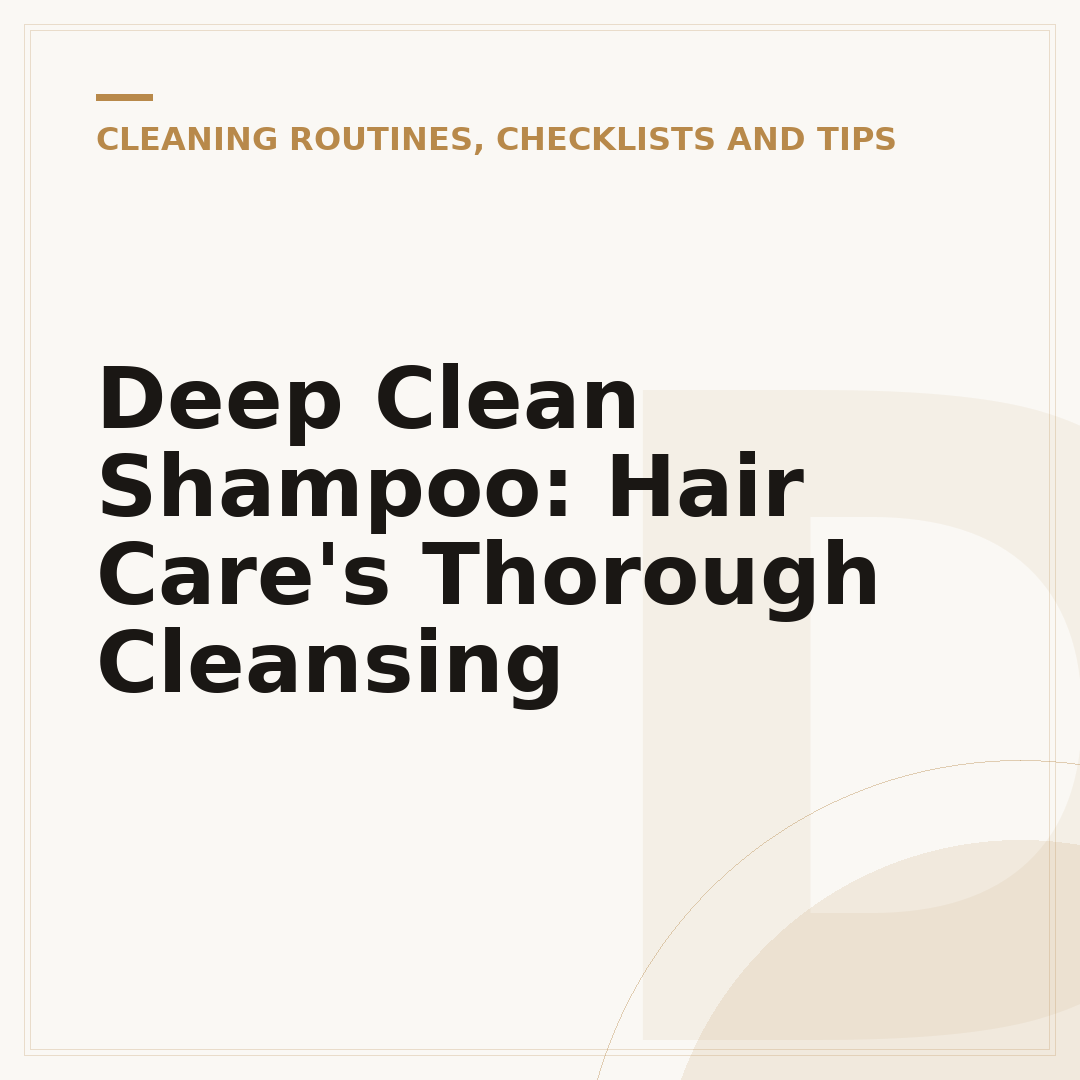 Deep Clean Shampoo: Hair Care's Thorough Cleansing