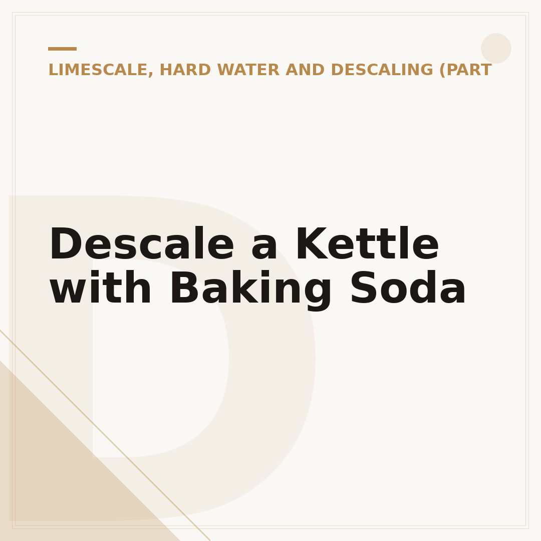 Descale a Kettle with Baking Soda