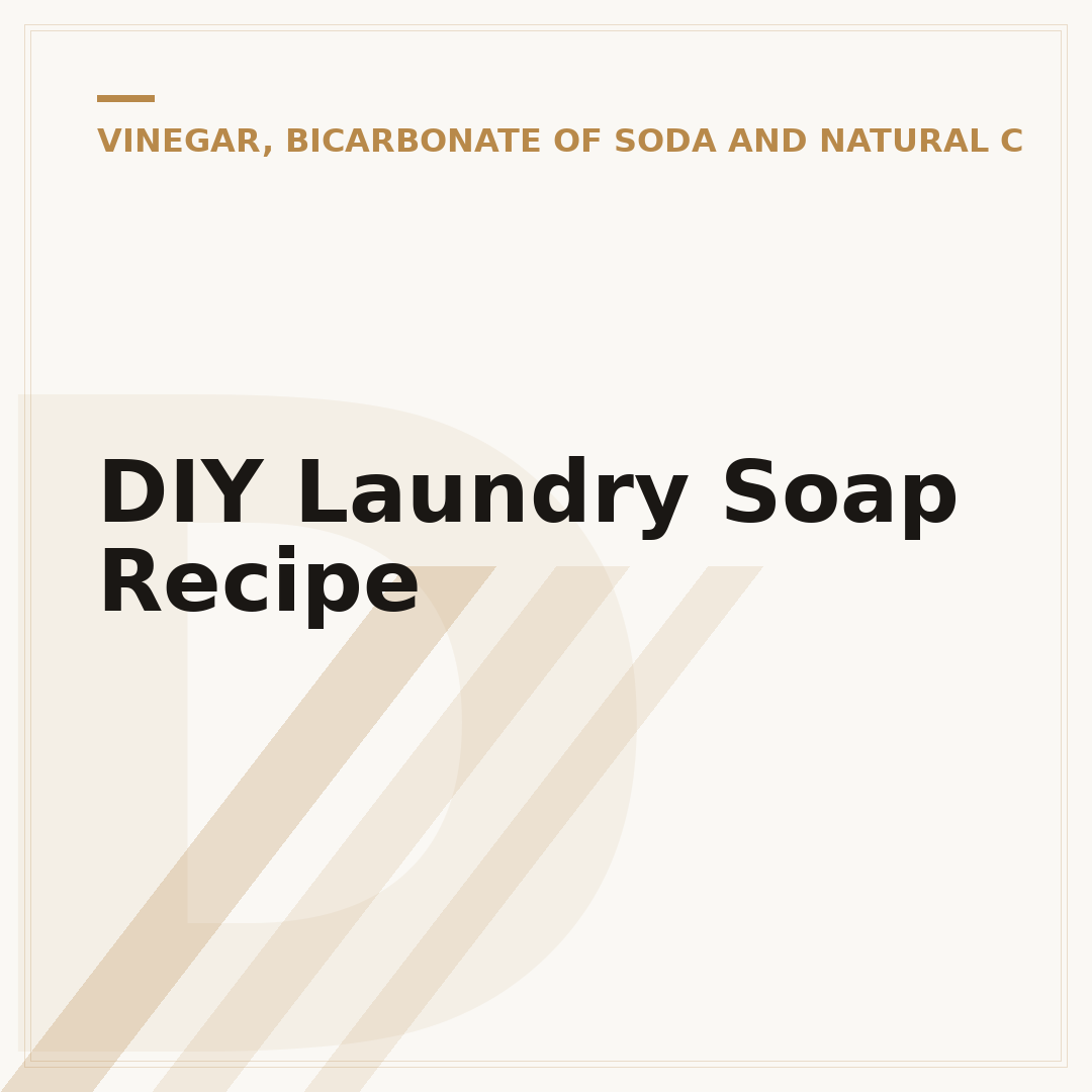 DIY Laundry Soap Recipe