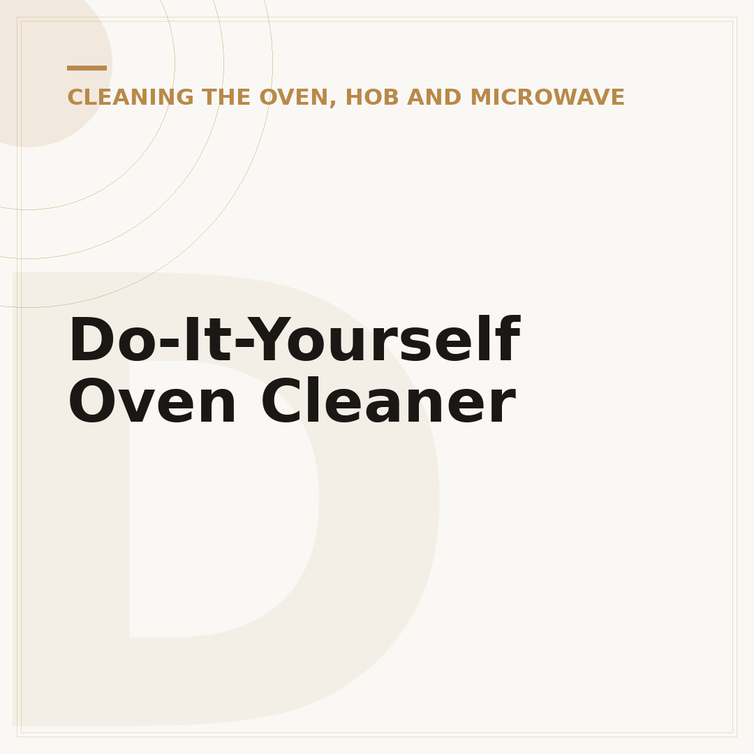 Do-It-Yourself Oven Cleaner