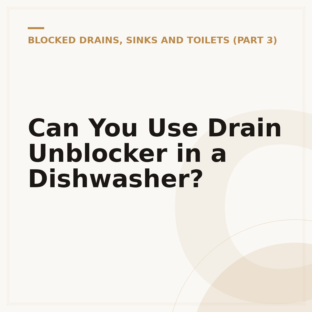 Can You Use Drain Unblocker in a Dishwasher?
