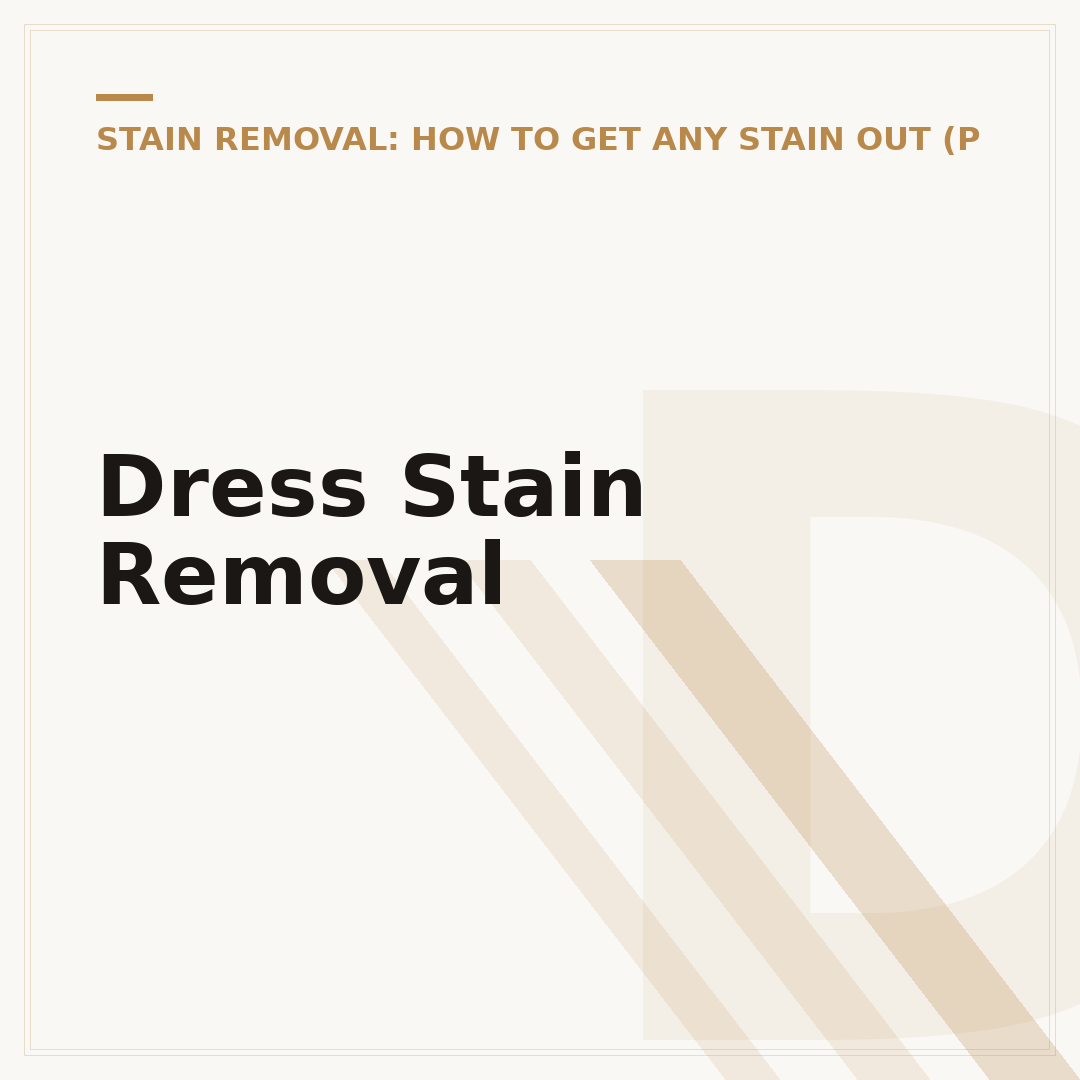 Dress Stain Removal