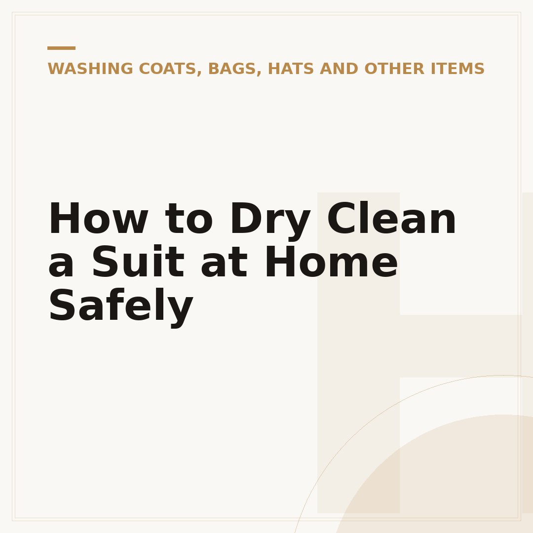 How to Dry Clean a Suit at Home Safely