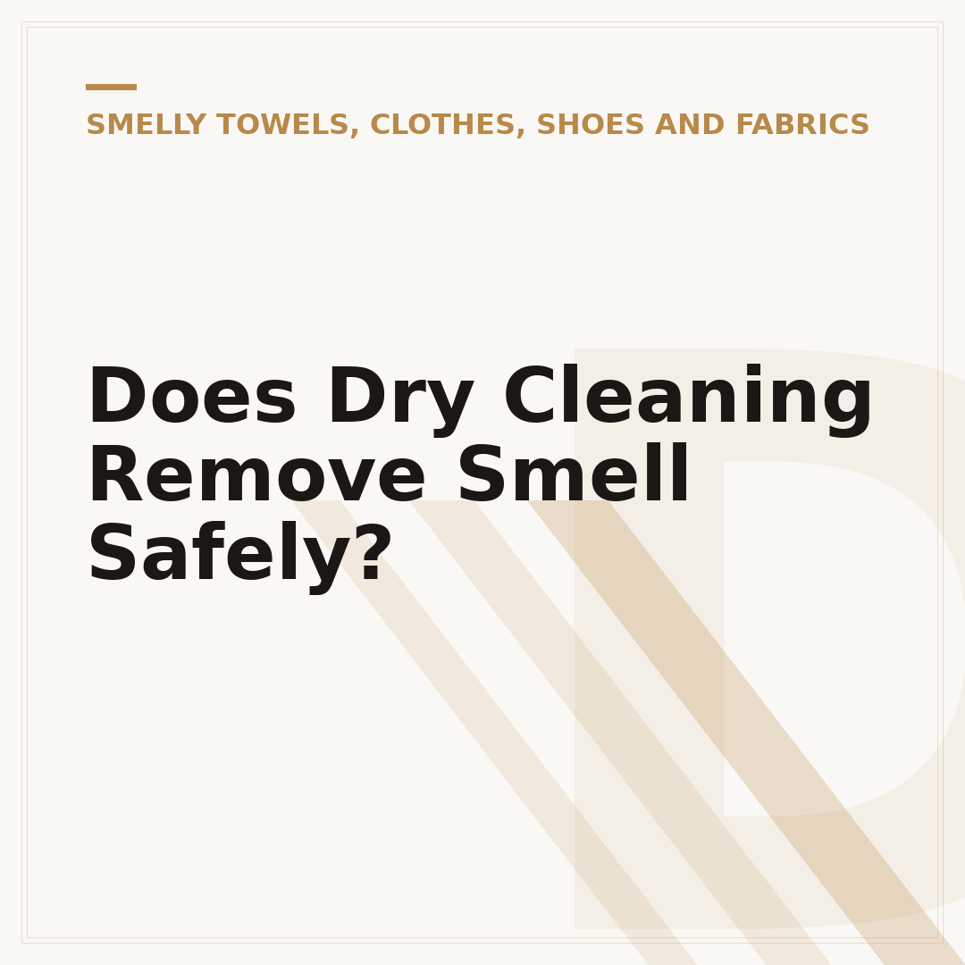 Does Dry Cleaning Remove Smell Safely?