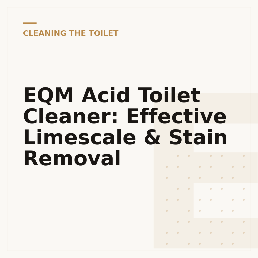 EQM Acid Toilet Cleaner: Effective Limescale & Stain Removal