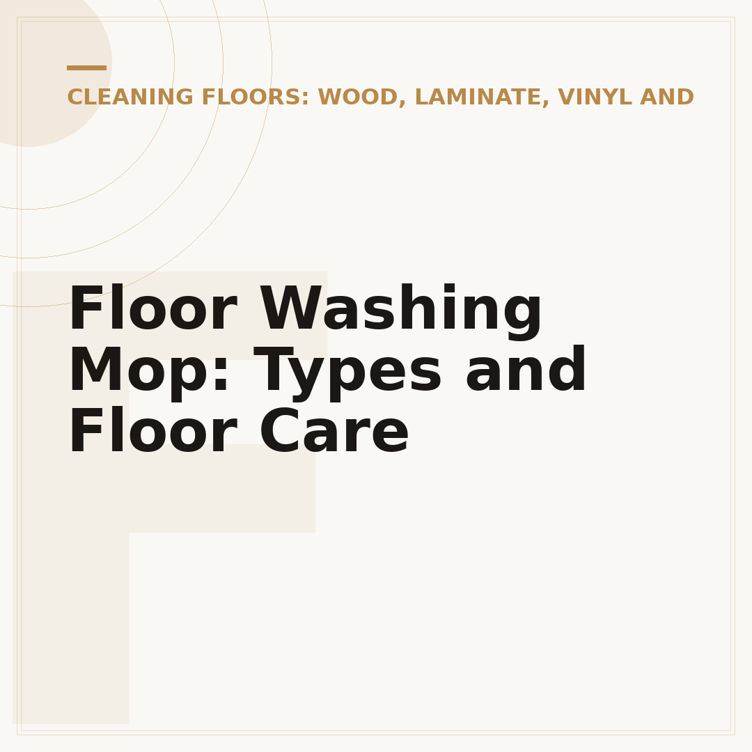 Floor Washing Mop: Types and Floor Care