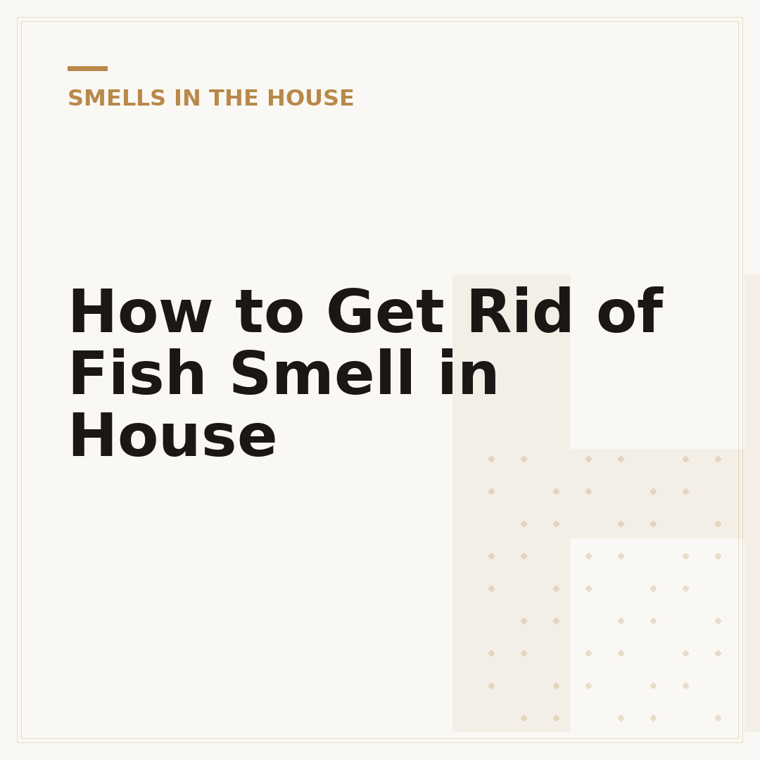 How to Get Rid of Fish Smell in House