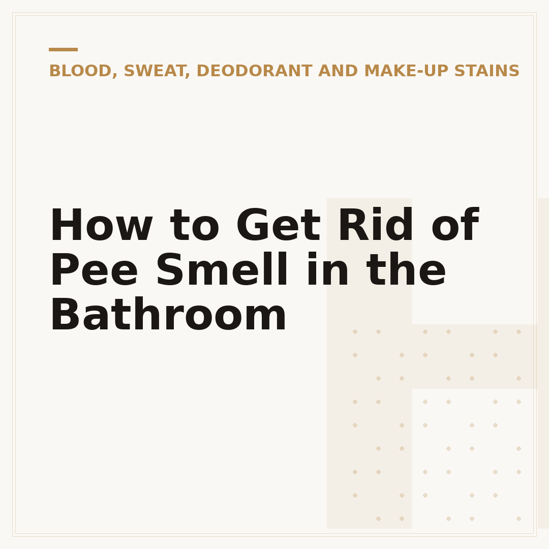 How to Get Rid of Pee Smell in the Bathroom