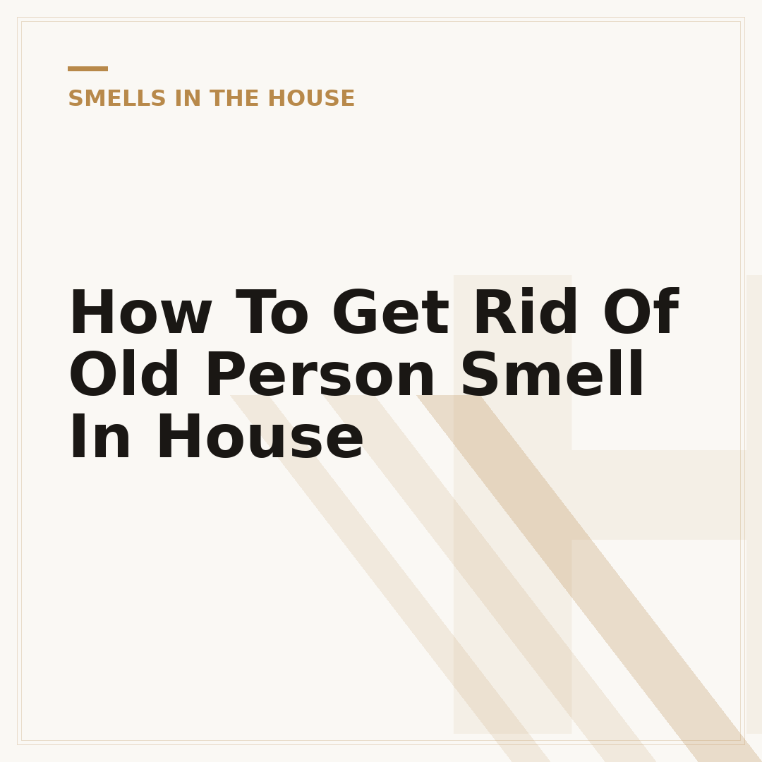 How To Get Rid Of Old Person Smell In House