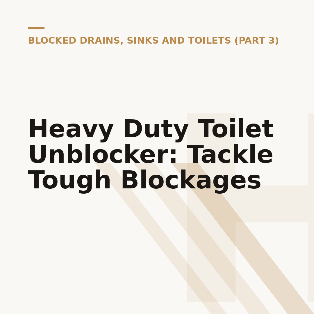 Heavy Duty Toilet Unblocker: Tackle Tough Blockages