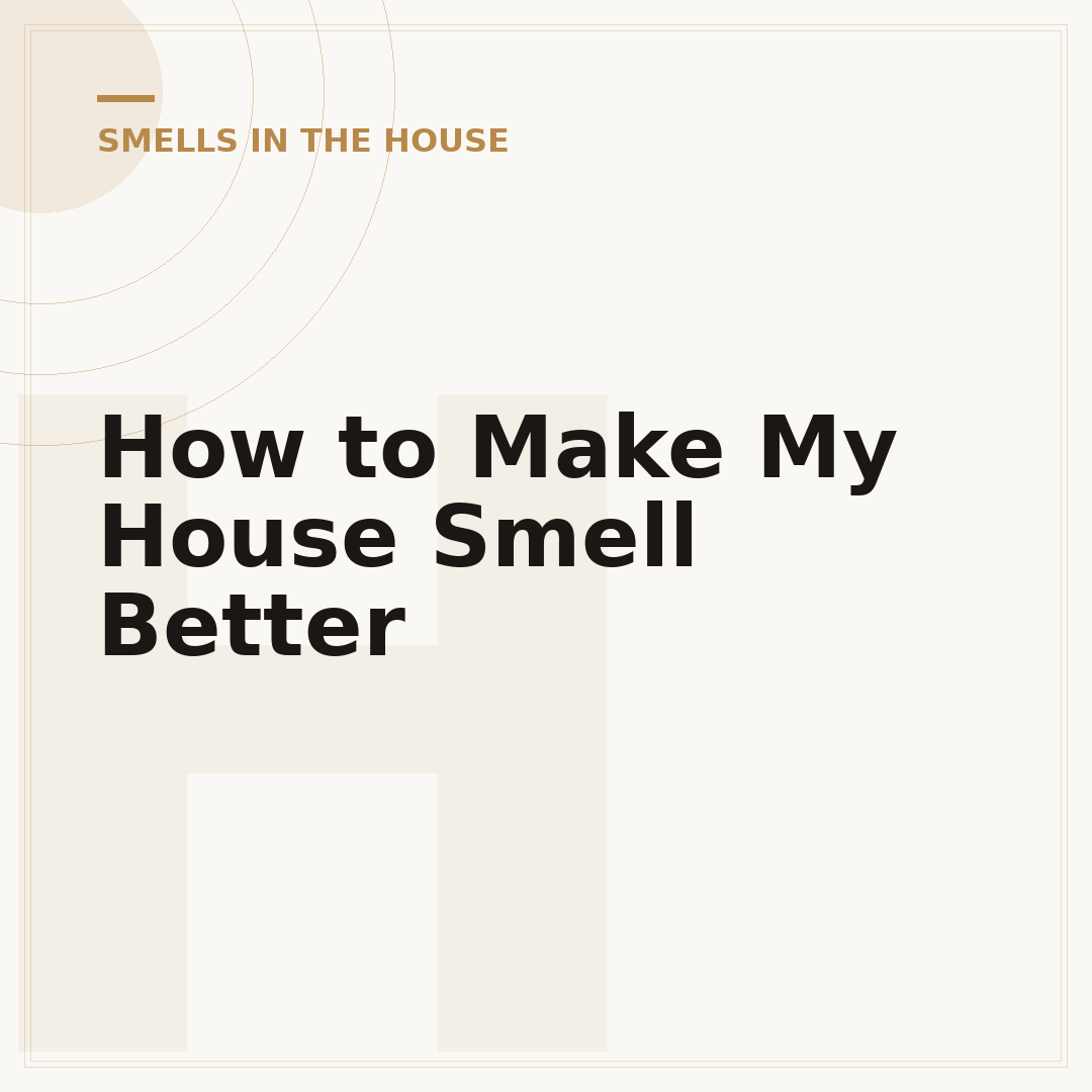 How to Make My House Smell Better