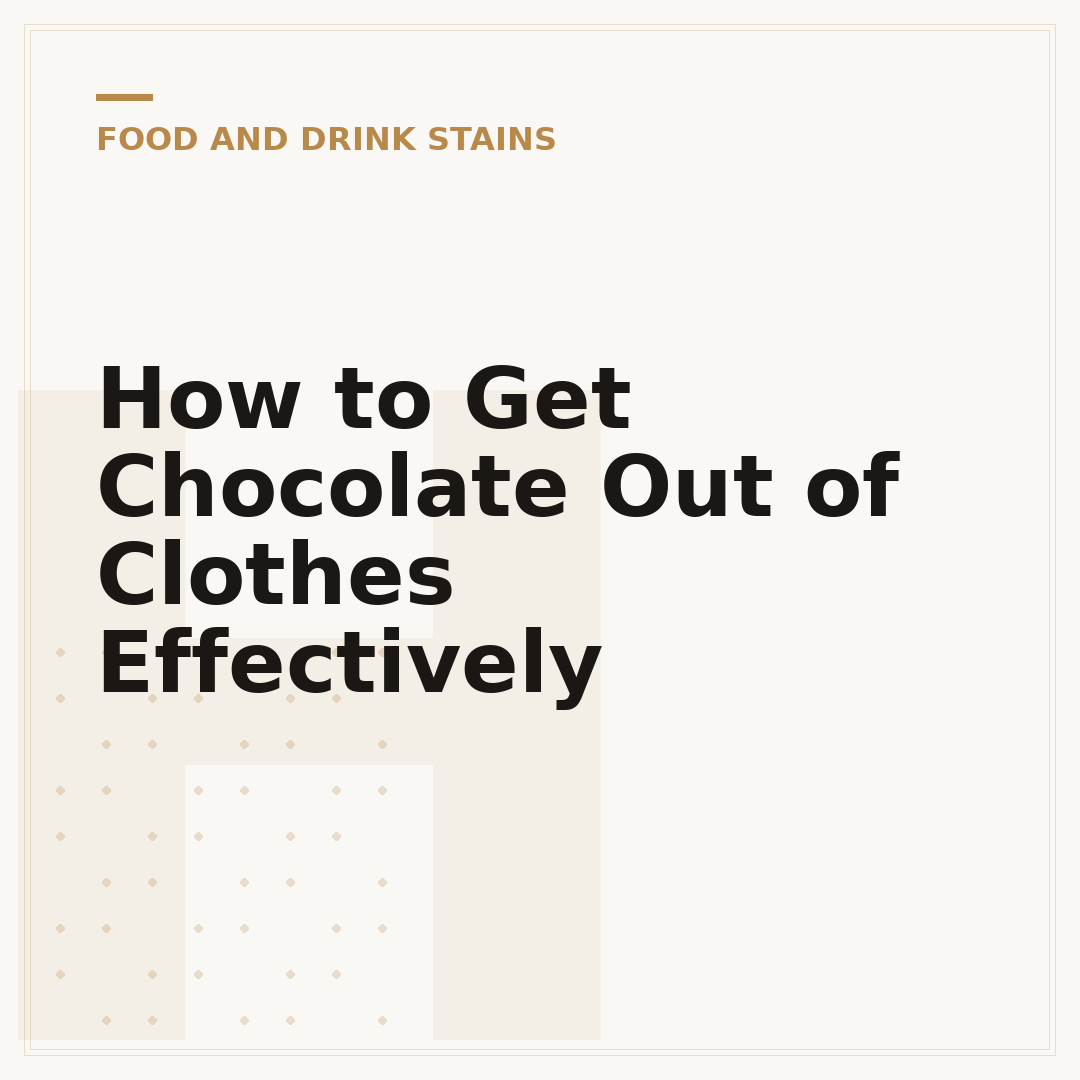 How to Get Chocolate Out of Clothes Effectively