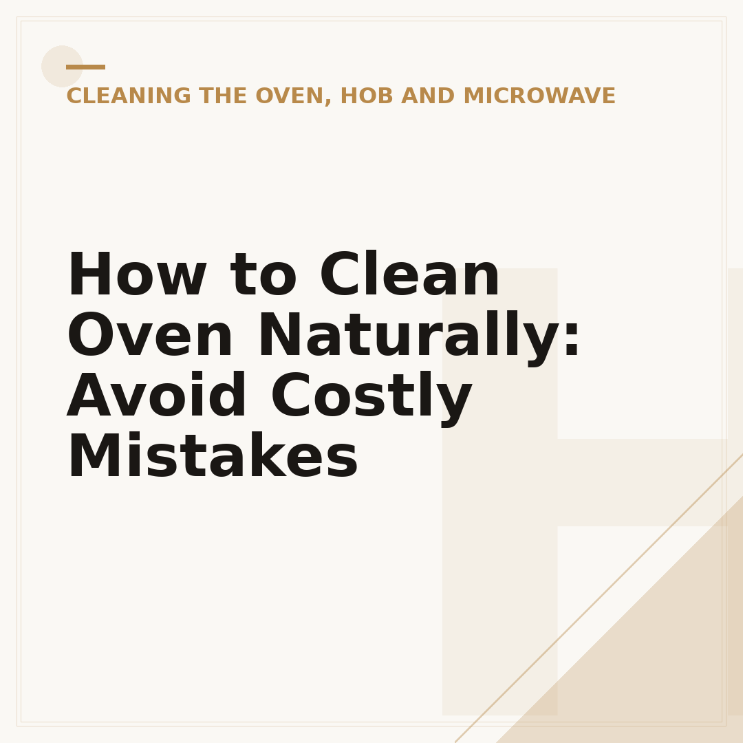 How to Clean Oven Naturally: Avoid Costly Mistakes