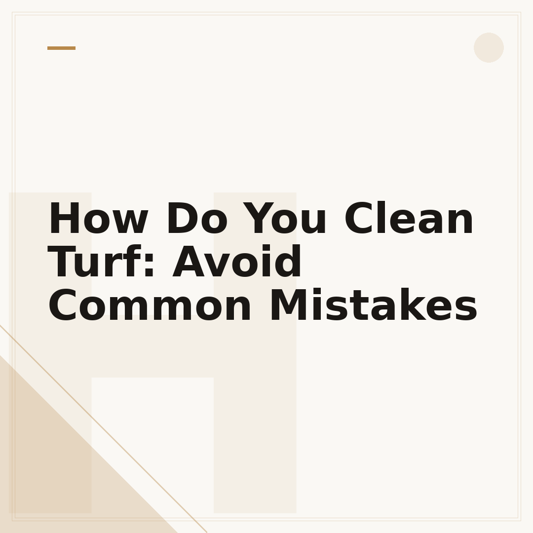 How Do You Clean Turf: Avoid Common Mistakes