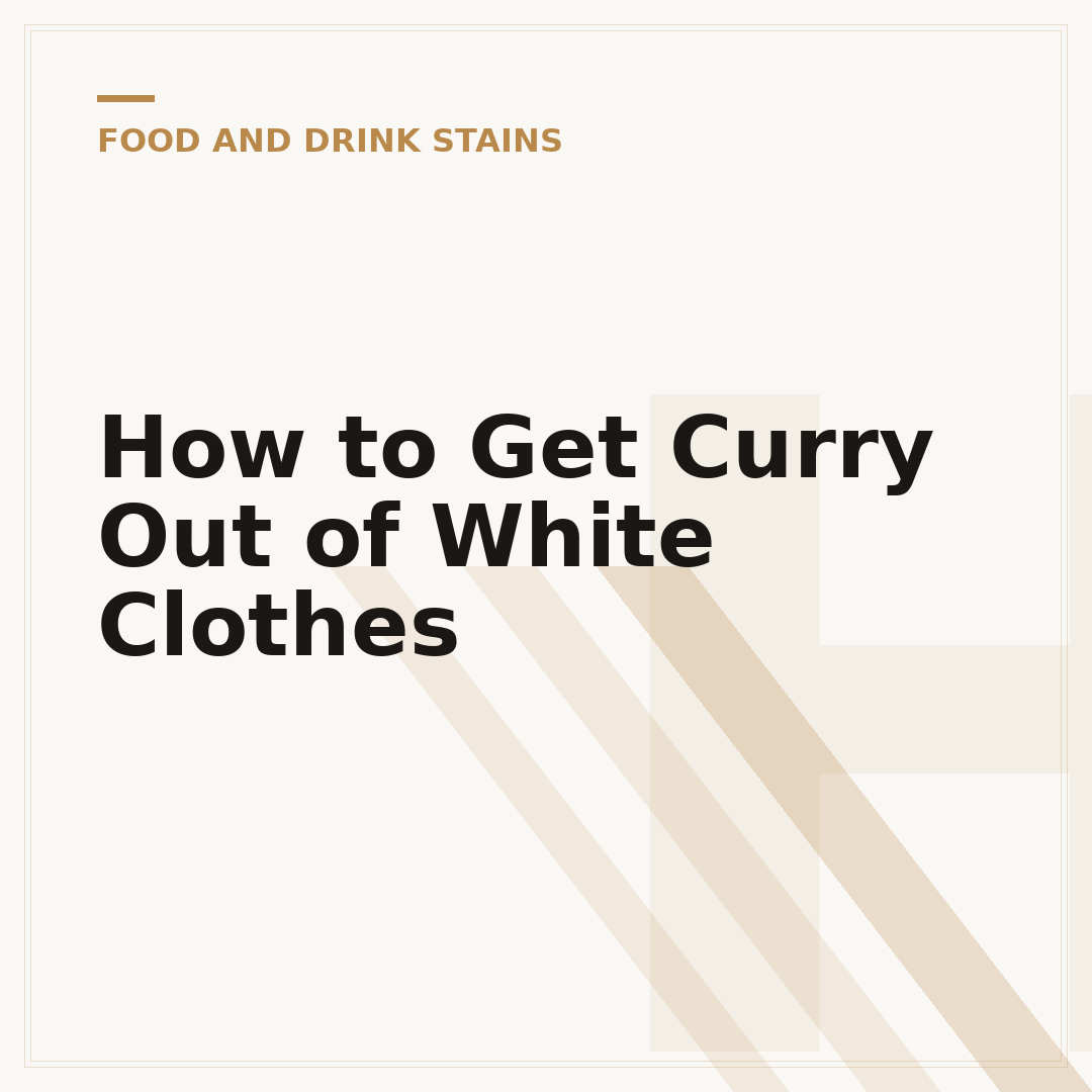 How to Get Curry Out of White Clothes