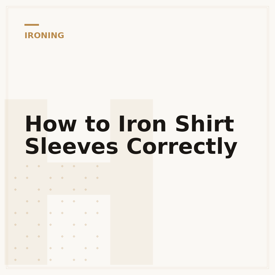 How to Iron Shirt Sleeves Correctly