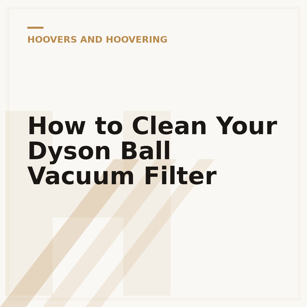 How to Clean Your Dyson Ball Vacuum Filter