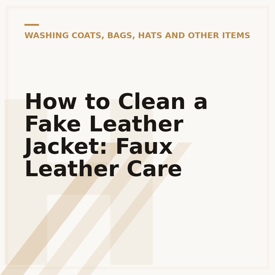 How to Clean a Fake Leather Jacket: Faux Leather Care