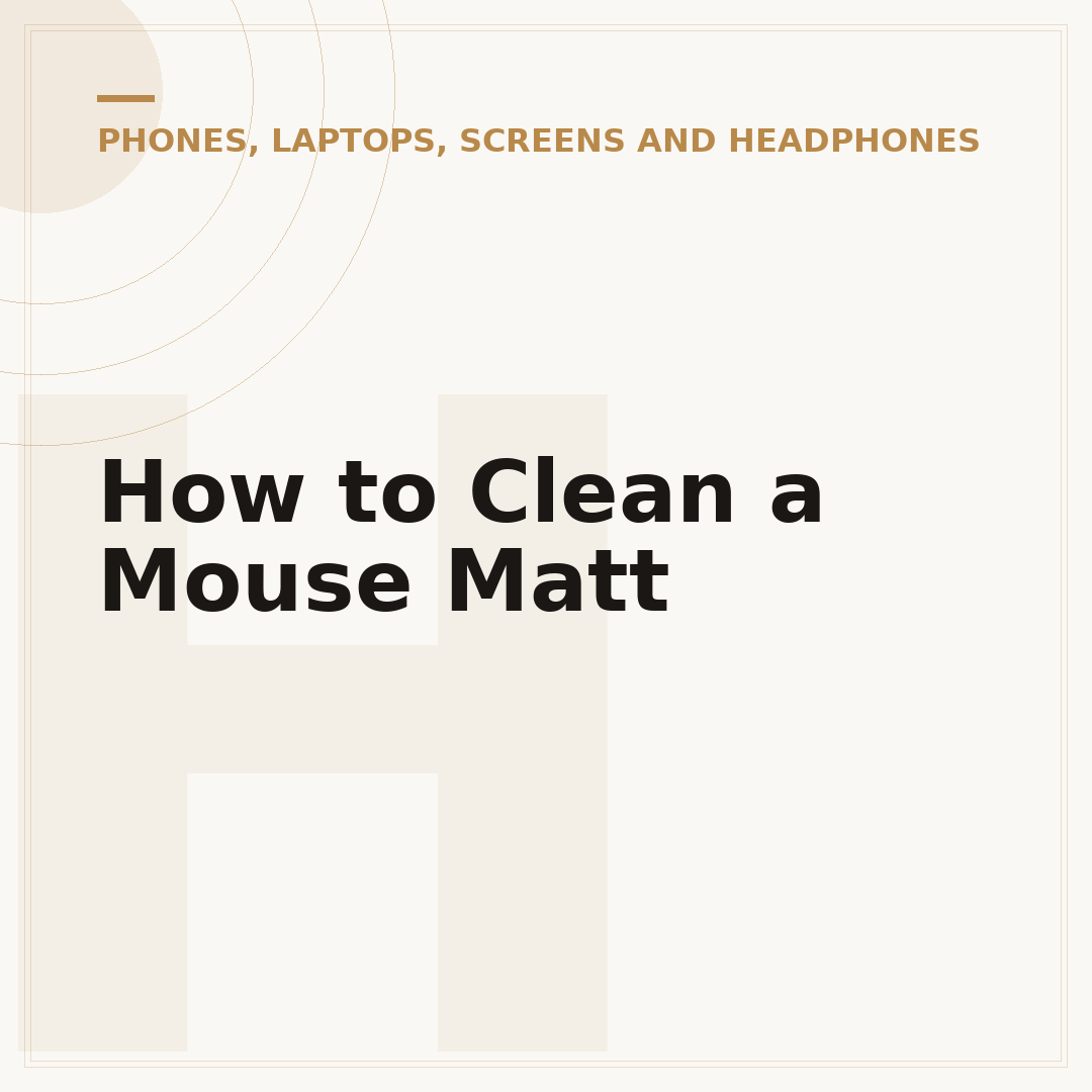 How to Clean a Mouse Matt