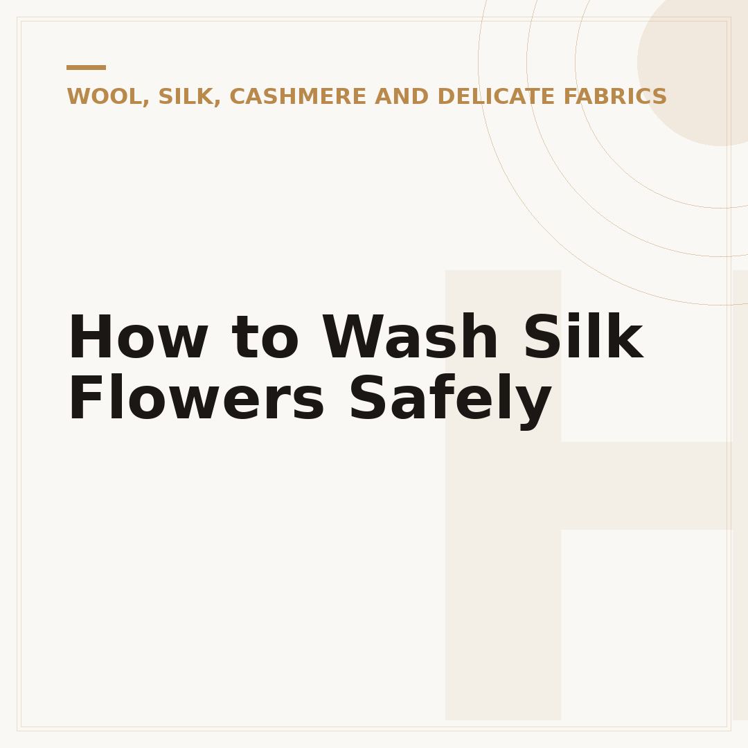 How to Wash Silk Flowers Safely
