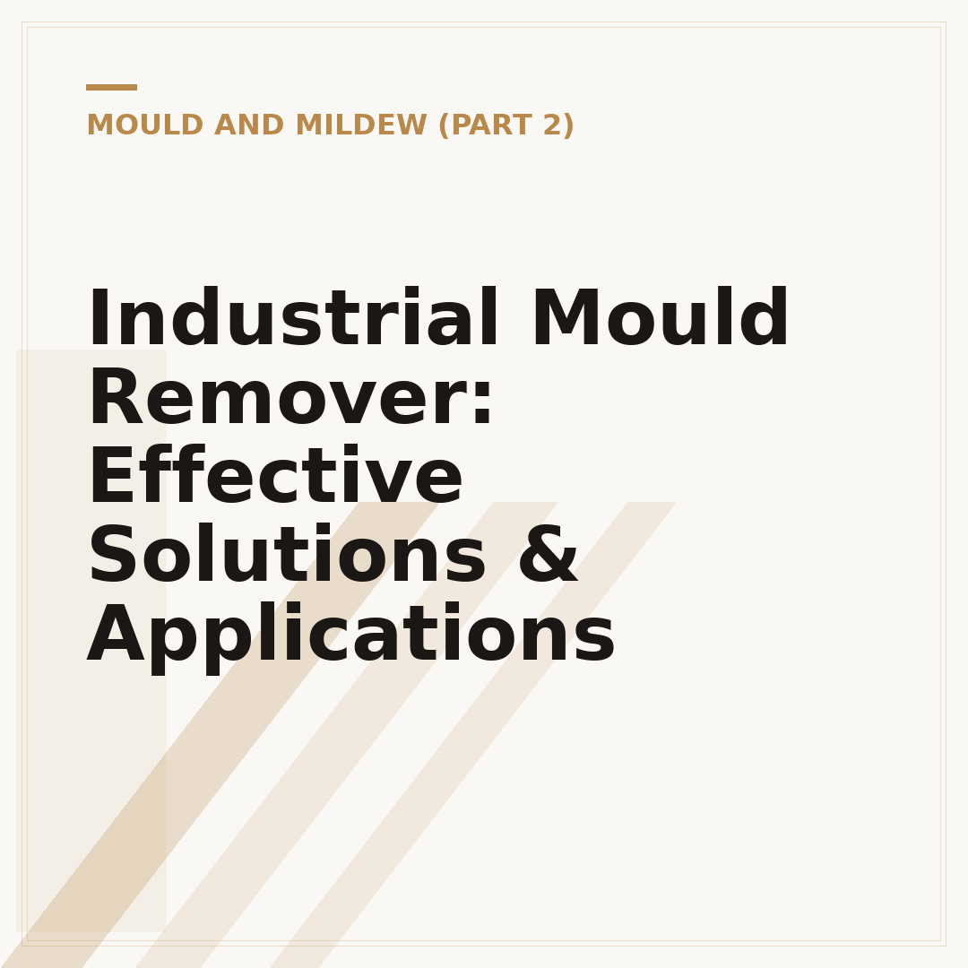 Industrial Mould Remover: Effective Solutions & Applications