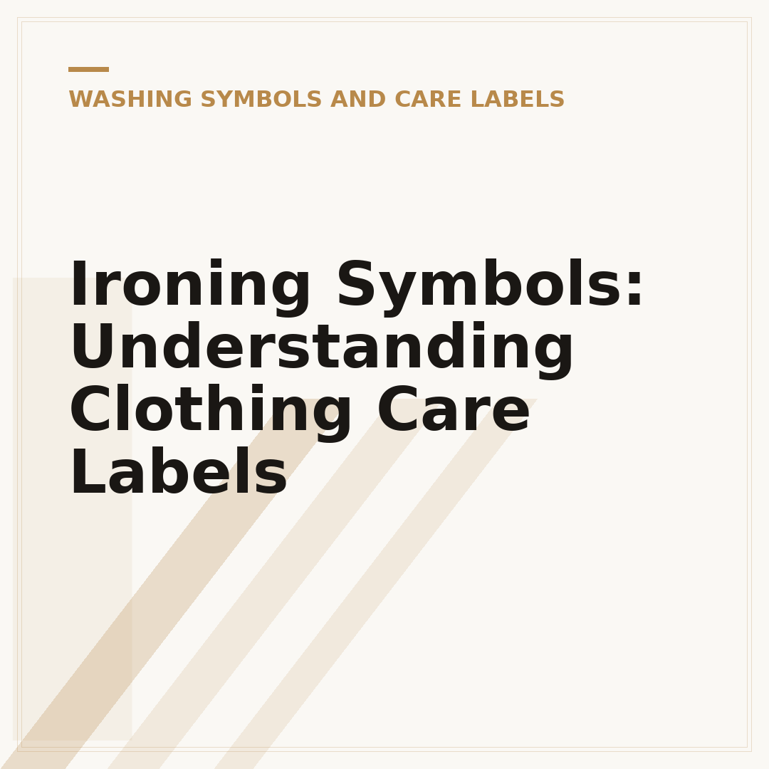 Ironing Symbols: Understanding Clothing Care Labels
