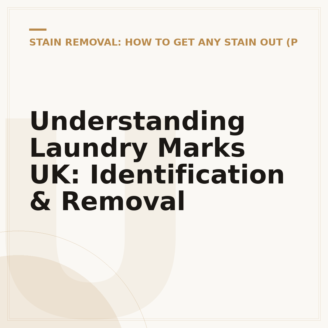 Understanding Laundry Marks UK: Identification & Removal