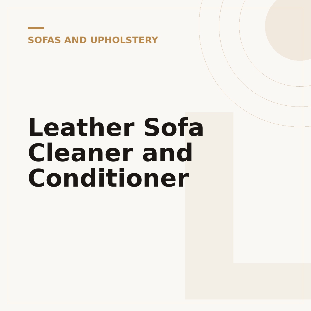Leather Sofa Cleaner and Conditioner