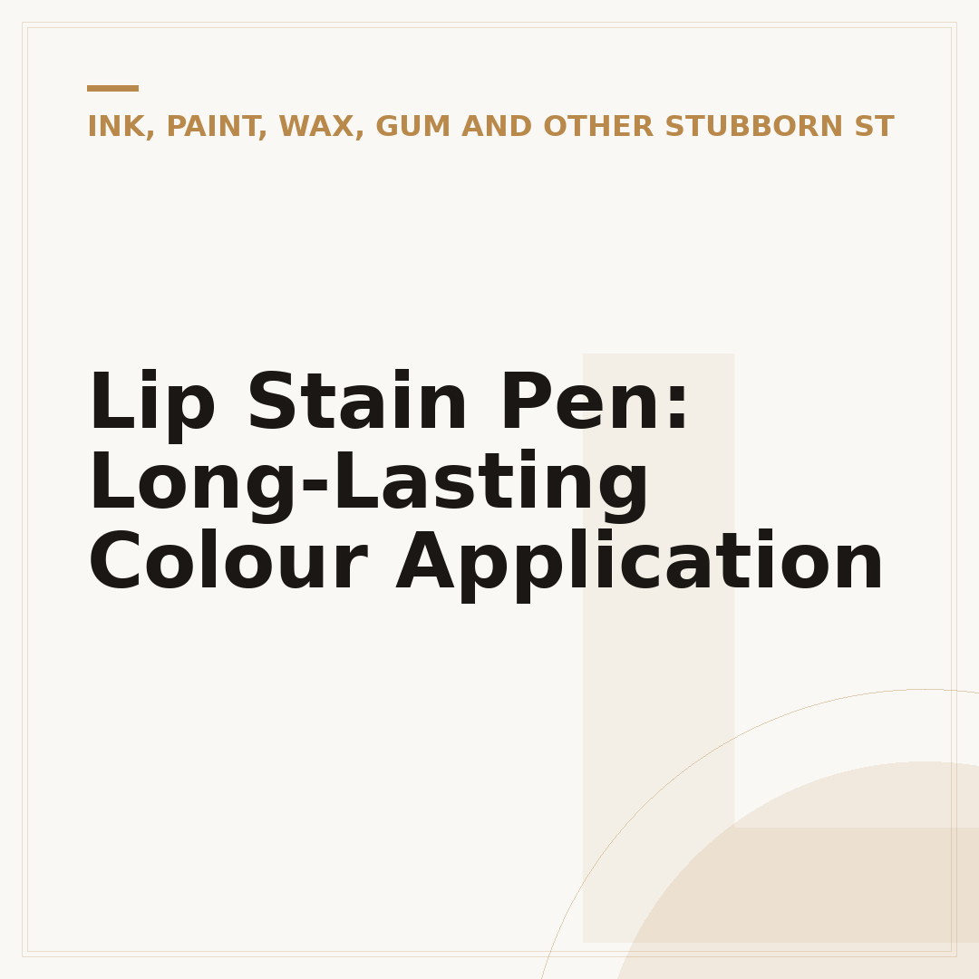 Lip Stain Pen: Long-Lasting Colour Application