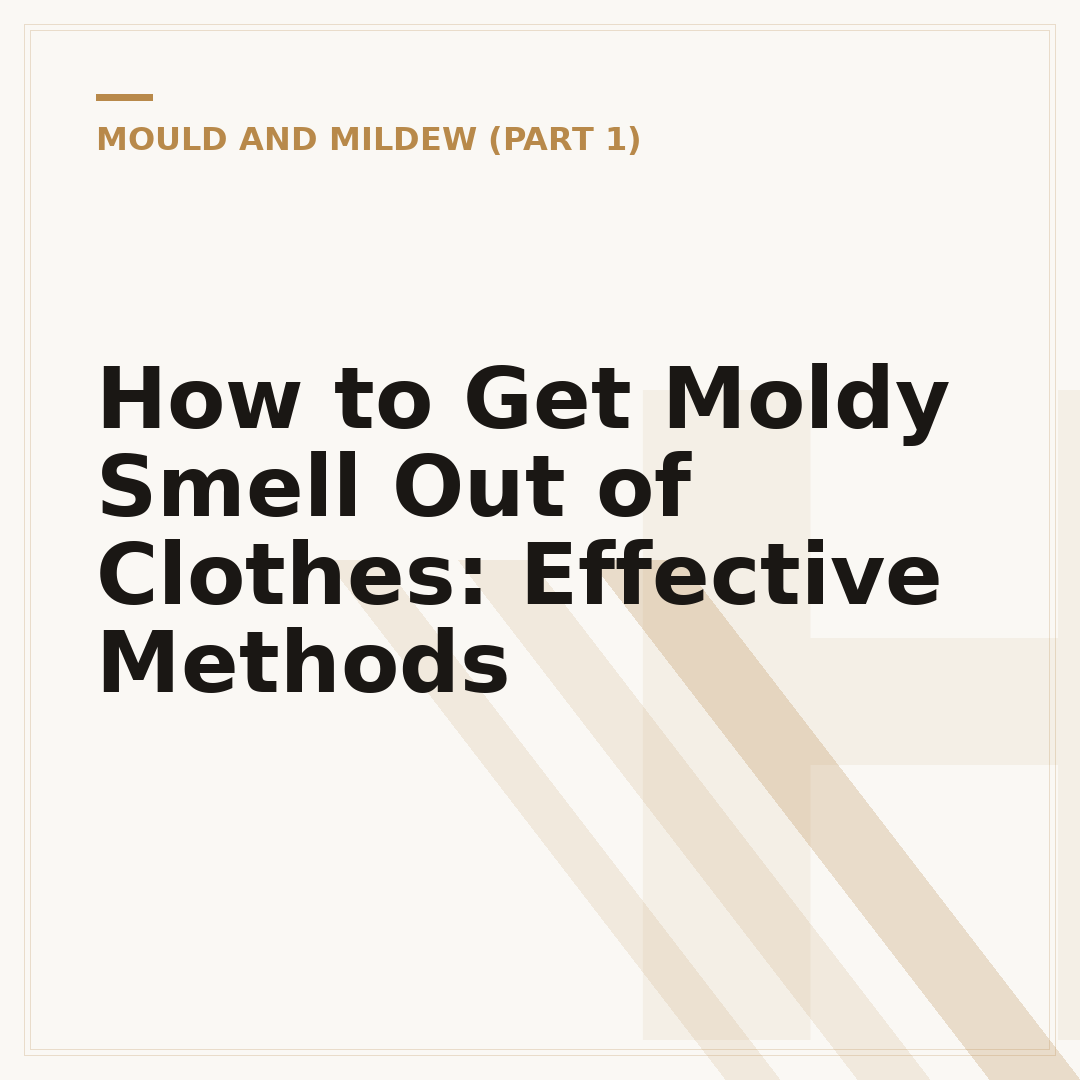 How to Get Moldy Smell Out of Clothes: Effective Methods