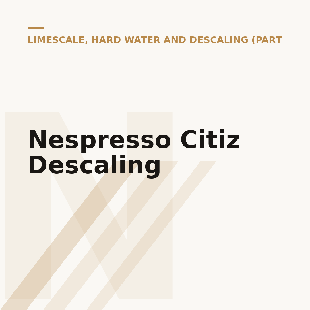 Nespresso Citiz Descaling