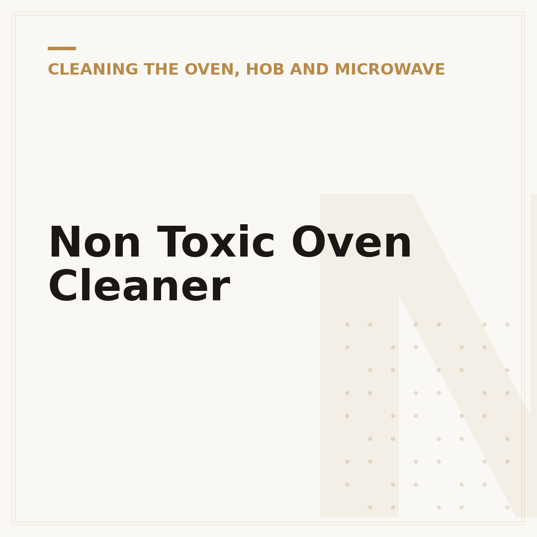 Non Toxic Oven Cleaner