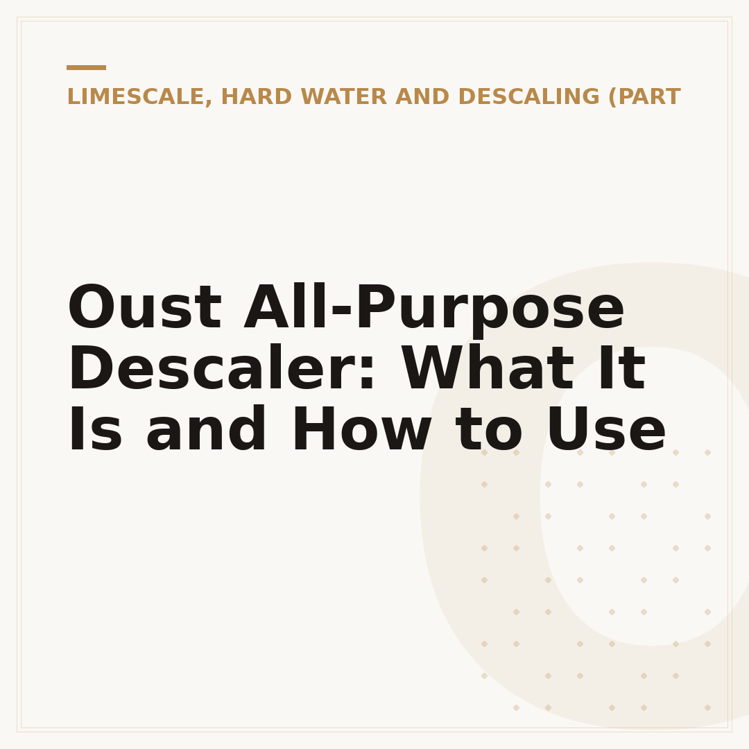 Oust All-Purpose Descaler: What It Is and How to Use