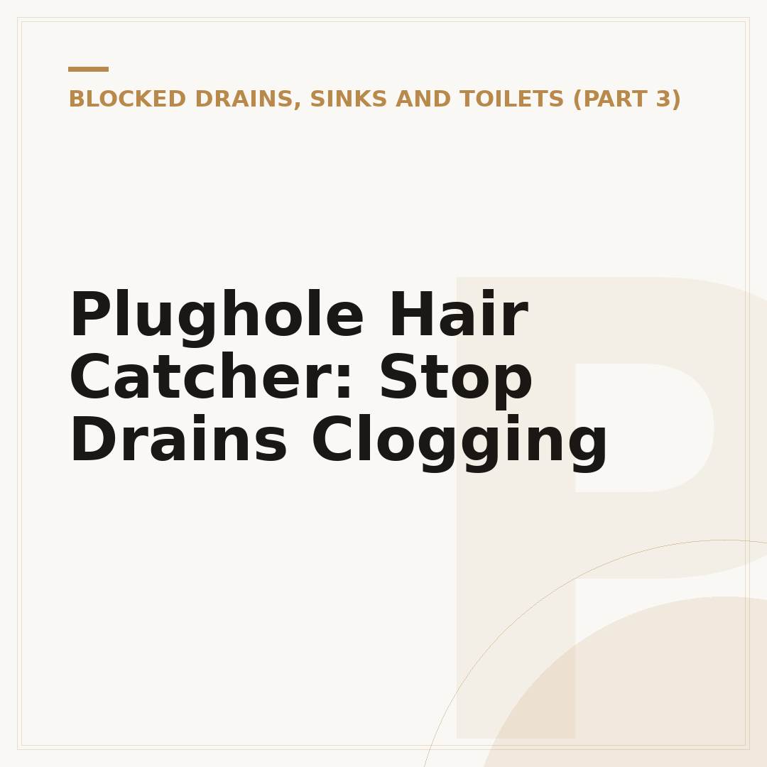 Plughole Hair Catcher: Stop Drains Clogging