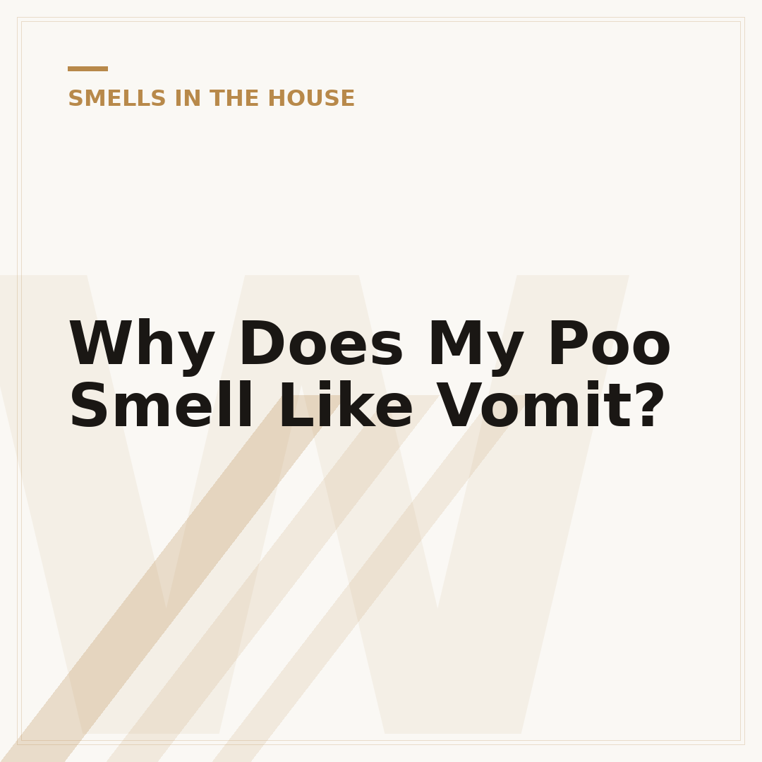 Why Does My Poo Smell Like Vomit?