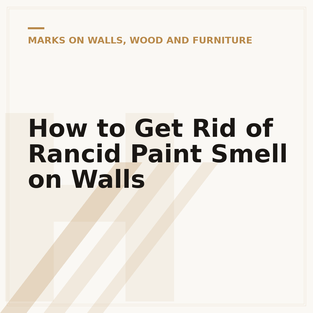 How to Get Rid of Rancid Paint Smell on Walls