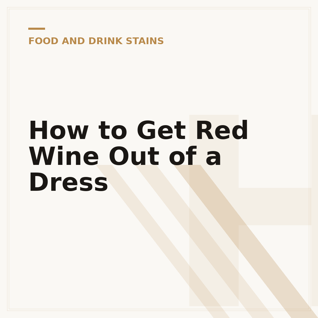 How to Get Red Wine Out of a Dress