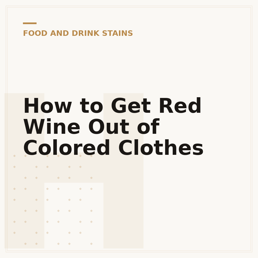 How to Get Red Wine Out of Colored Clothes