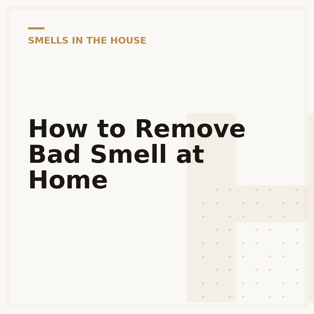 How to Remove Bad Smell at Home