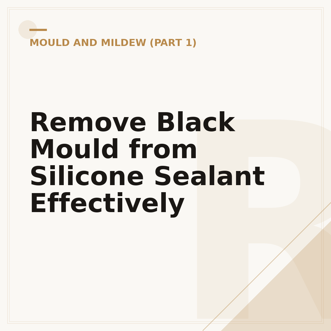 Remove Black Mould from Silicone Sealant Effectively