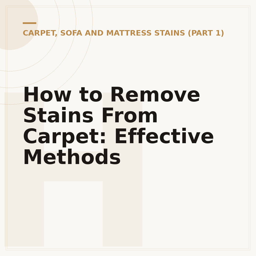 How to Remove Stains From Carpet: Effective Methods