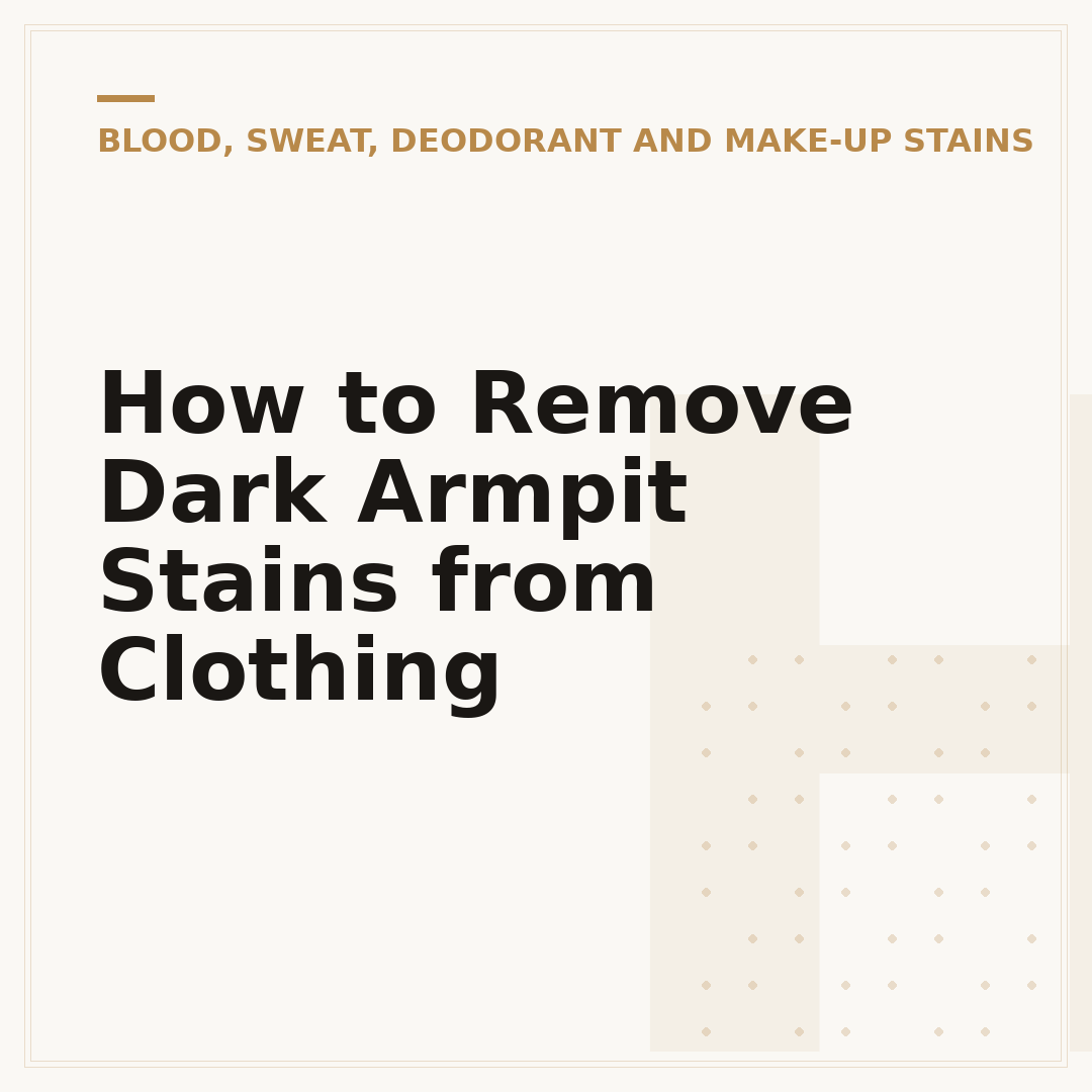 How to Remove Dark Armpit Stains from Clothing
